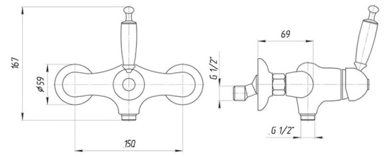 Смеситель для душа Migliore Oxford ML.OXF-6338 CsCr