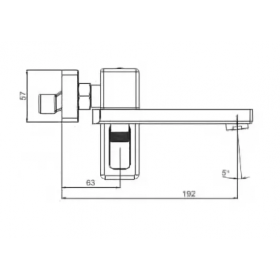 Смеситель для ванны Gappo Futura G3217-8