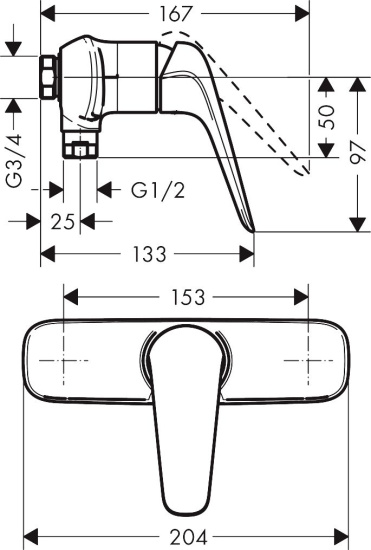 Смеситель для душа Hansgrohe Novus 71061000