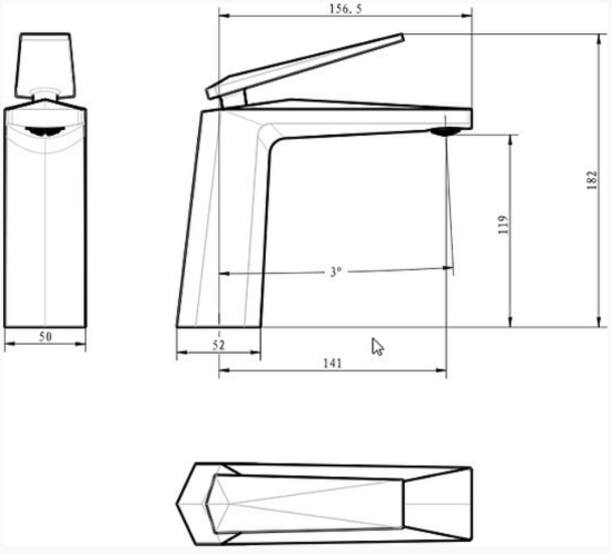 Смеситель для раковины Boheme Venturo 381-B