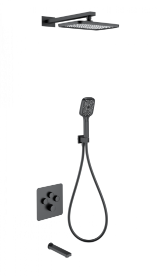 Душевая система Wonzon & Woghand WW-B4005-MB с термостатом