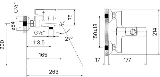 Смеситель для ванны Iddis Bild BILBL00i02WA