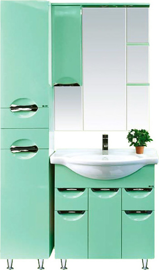 Пенал Misty Жасмин 35 L салатовая эмаль, с корзиной