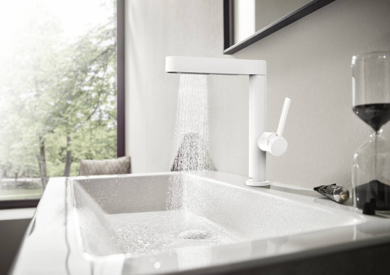 Смеситель для раковины Hansgrohe Finoris 230 76063700 матовый белый