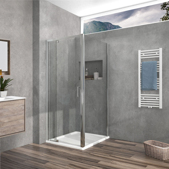 Душевой уголок Vincea Intra VSR-1I809080CL 90x80 см, профиль хром, стекло прозрачное