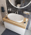 Столешница с раковиной Duravit Luv 60, дуб французский, 100, без отверстий + 2 тумбы 50