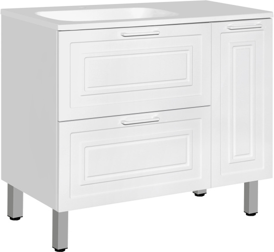 Мебель для ванной Style Line Альба 90 L с бельевой корзиной