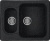 Мойка кухонная Whinstone Гарда 1 1/2B черный металлик