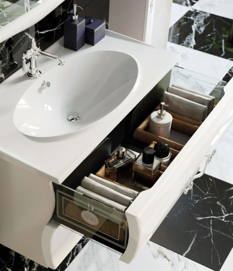 Тумба с раковиной Aima Design Amethyst 100 white