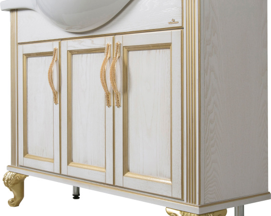 Тумба с раковиной ValenHouse Эллина 105 патина золото