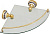 Полка Fixsen Bogema gold FX-78503AG угловая
