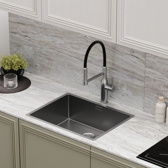 Смеситель для кухни Sancos Pride SC4011BNG, нержавеющая сталь