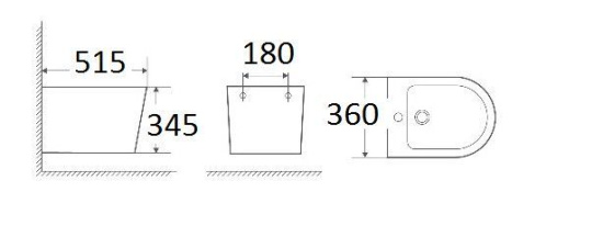 Биде подвесное WeltWasser Salzbach 005 MT-GR серое матовое
