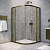 Душевой уголок Vegas Glass ZS TUR NOVO 120 05 07, профиль бронза, стекло графит