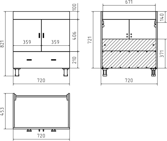 Мебель для ванной Misty Дива 75 белая