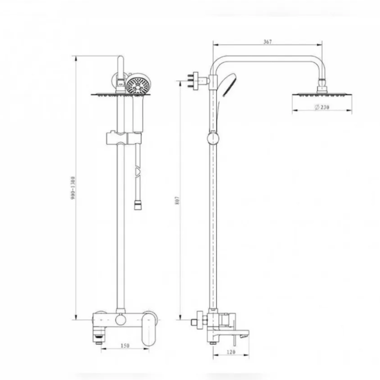 Душевая стойка Grocenberg GB7011MG