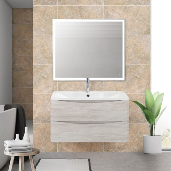 Тумба с раковиной BelBagno Acqua 100 подвесная, rovere vintage bianco