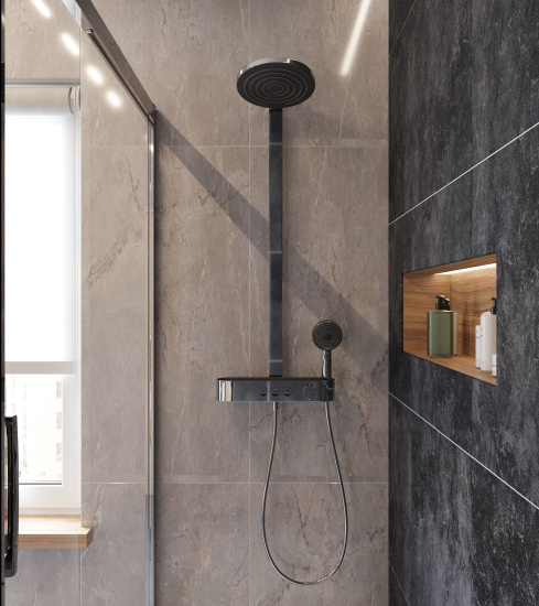 Мебель для ванной с раковиной Duravit Luv 60: столешница 100, дуб французский, без отверстий + 2 тумбы 50