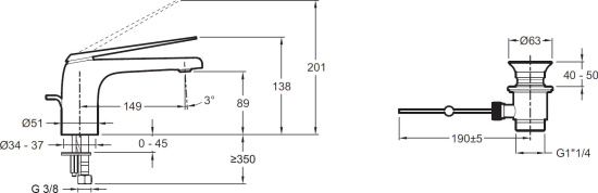 Смеситель для раковины Jacob Delafon Avid E97345-CP