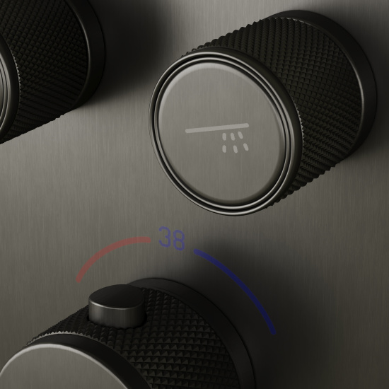 Душевая система SANCOS Space SC3006GMG, вороненная сталь