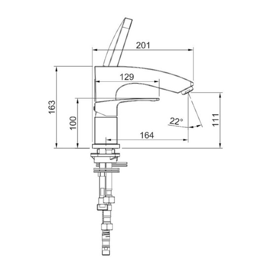 Смеситель на борт ванны Raglo R01.31 хром