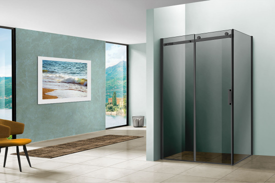 Душевой уголок Vincea Como VSR-1C9012CGB 120х90 см, профиль черный