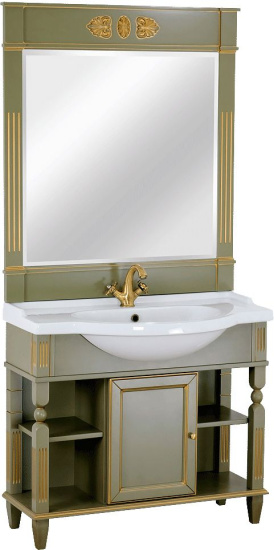 Тумба с раковиной Migliore Kantri 96 oliva