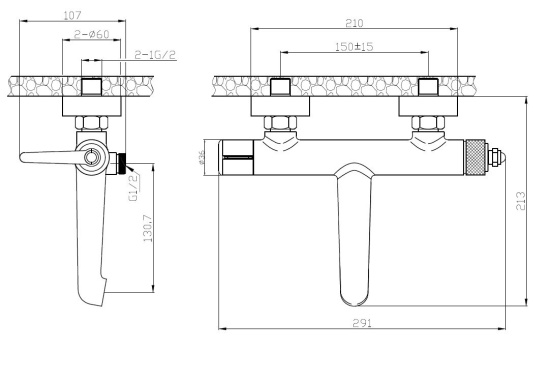 Смеситель для ванны Esko Bangkok BG54B