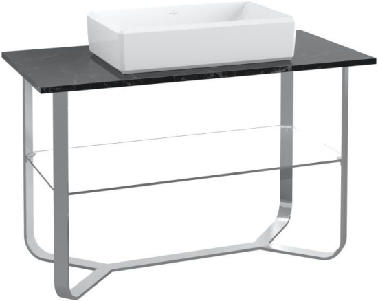Консоль Villeroy & Boch Antheus 120 nero marquina, мраморная столешница