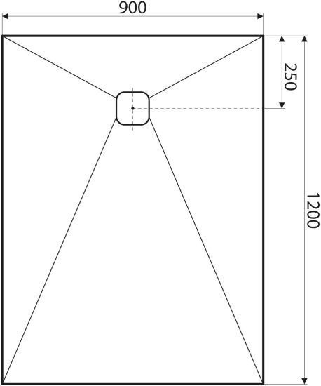 Поддон для душа Acquabella Base Slate 120x90 AH blanco