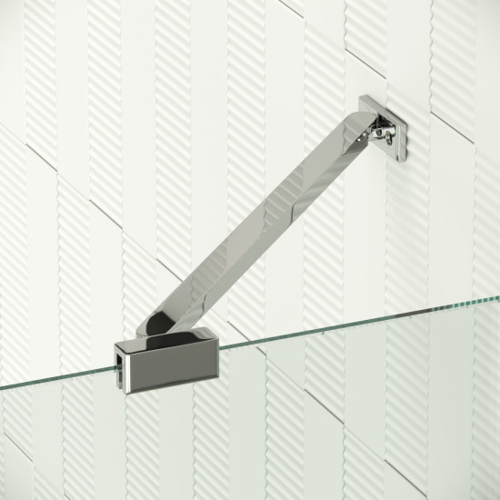 Душевая дверь в нишу Vegas Glass  AFP Retta 110 08 02 R, профиль глянцевый хром, стекло шиншилла