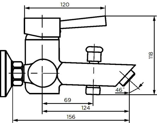 Смеситель для ванны Dorff Logic D3010000SS