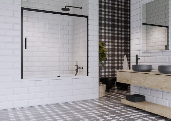 Шторка на ванну Radaway Idea Black PN DWJ 160 R