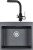 Комплект Мойка кухонная Paulmark Kante PM106052-BLM черный металлик + Смеситель Paulmark Essen Es213011-418 для кухонной мойки, черный металлик
