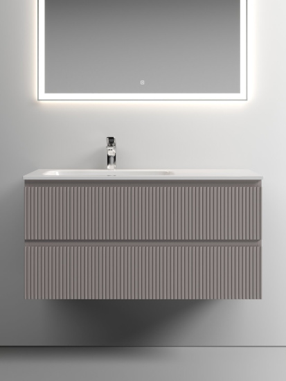 Тумба с раковиной Sancos Snob T 100 Doha Soft левая SNT100LSM, подвесная