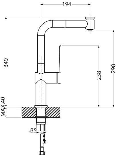 Смеситель для кухни Alveus Lara-PS CHR-BR 1103779