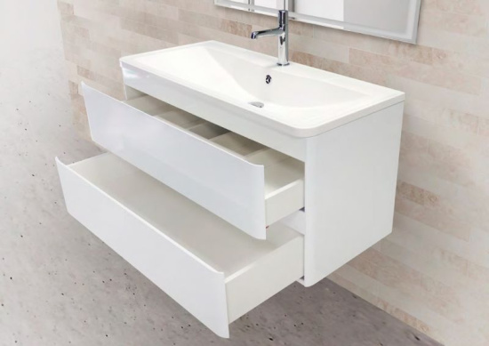 Мебель для ванной BelBagno Albano 90 подвесная, bianco lucido