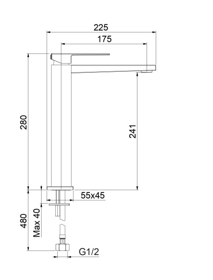 Смеситель для раковины Fiore Kube 100BB8518, белый