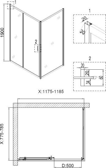 Душевое ограждение Niagara Nova NG-6612-08