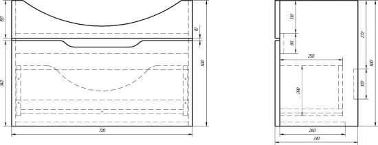 Тумба с раковиной Dreja Laguna 75 белая