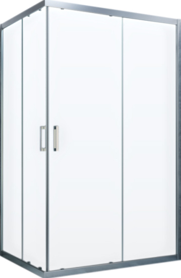 Душевой уголок Vegas Glass ZA-F Novo 100*80 07 01 профиль матовый хром, стекло прозрачное