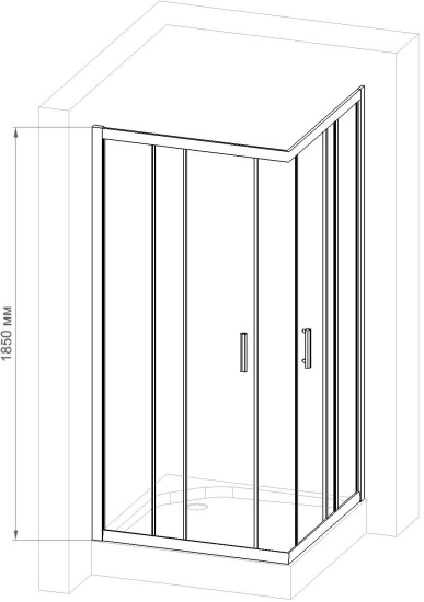 Душевой уголок Royal Bath HPD RB9100HPD-T-CH 100x90