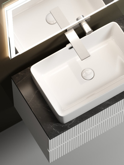 Тумба с раковиной Sancos Snob T 80 Bianco SNT80W, подвесная