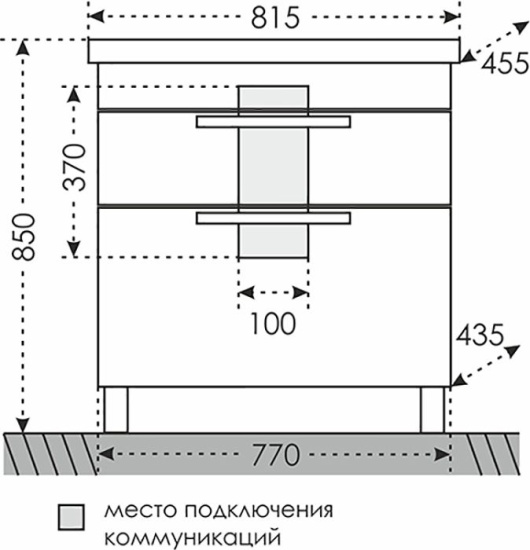 Мебель для ванной СанТа Калипсо Люкс 80 напольная