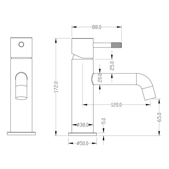 Смеситель для раковины Boheme Uno 461-MG