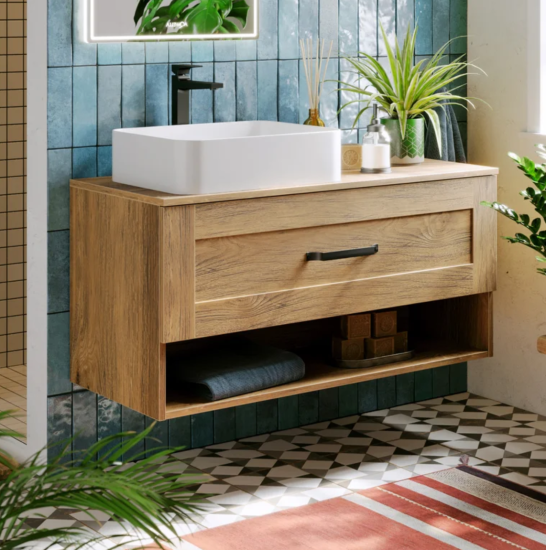 Тумба с раковиной Aqwella Craft 80 дуб балтийский