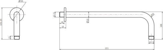 Кронштейн для верхнего душа Aquanet Static AF330-91B