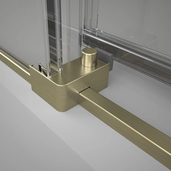 Душевой уголок Veconi Rovigo RV-075G 180x100, профиль золото брашированное