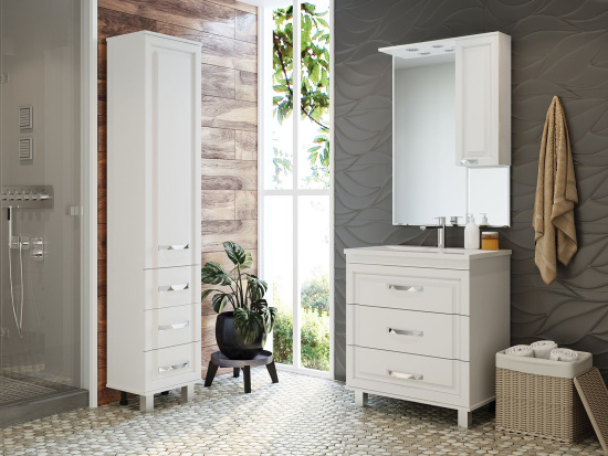 Зеркало Misty Терра 70 R белое