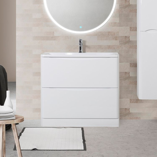 Мебель для ванной BelBagno Acqua 90 напольная, bianco lucido